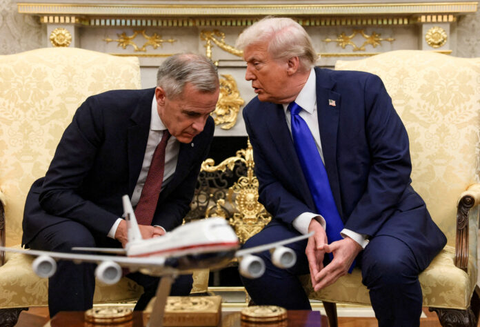 FOTO DE ARCHIVO: El primer ministro de Canadá, Mark Carney, visita Washington D.C.